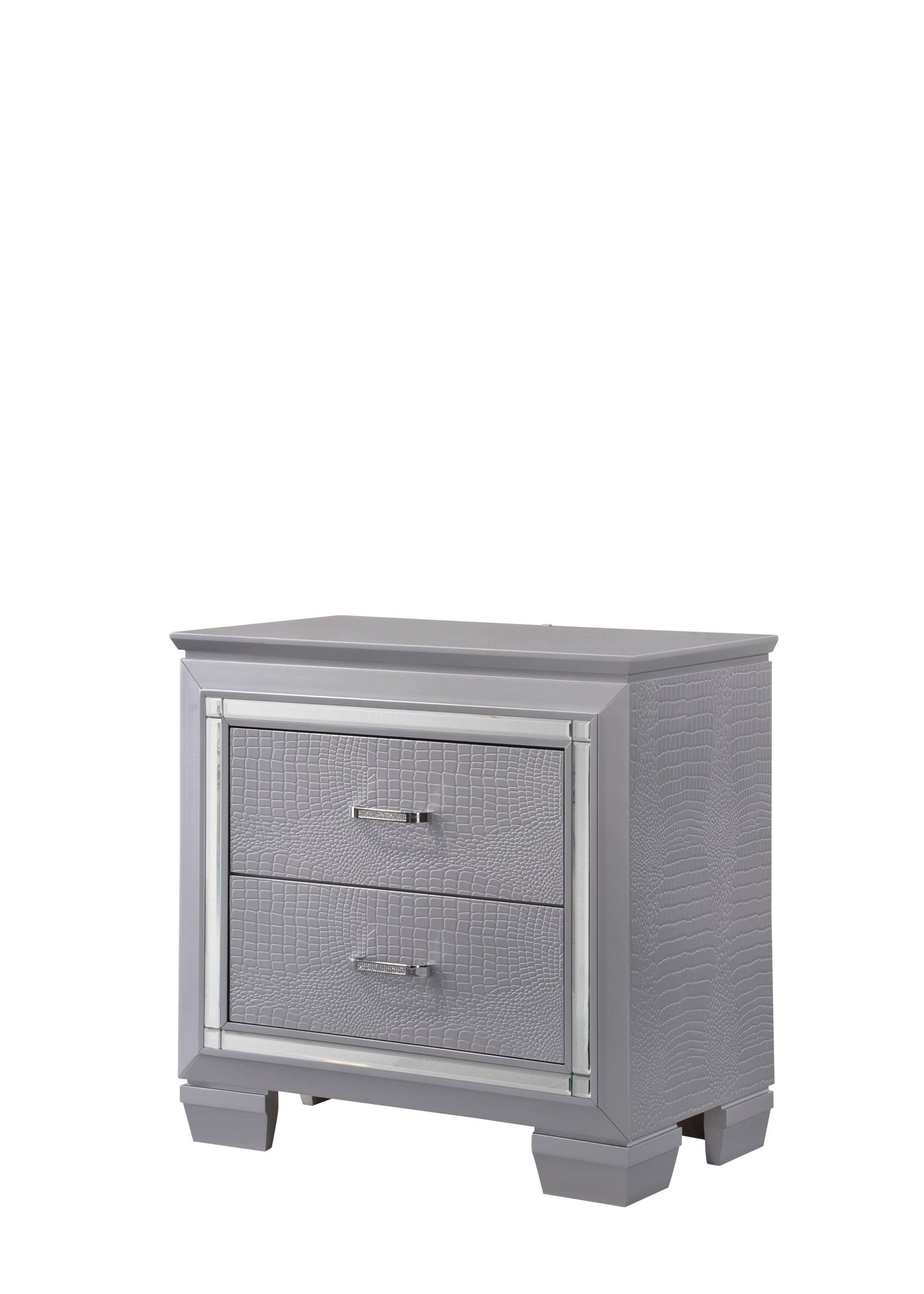 Lillian Dresser Silver, Contemporary Modern Wood, 9 Drawers - Ella Furniture