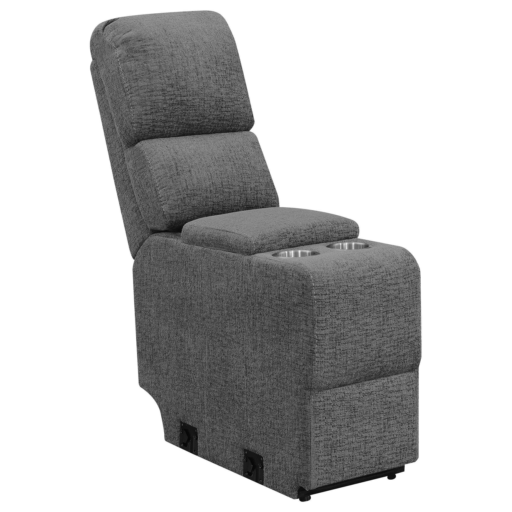 Bahrain 5-piece Upholstered Home Theater Seating Charcoal 609541T - Ella Furniture