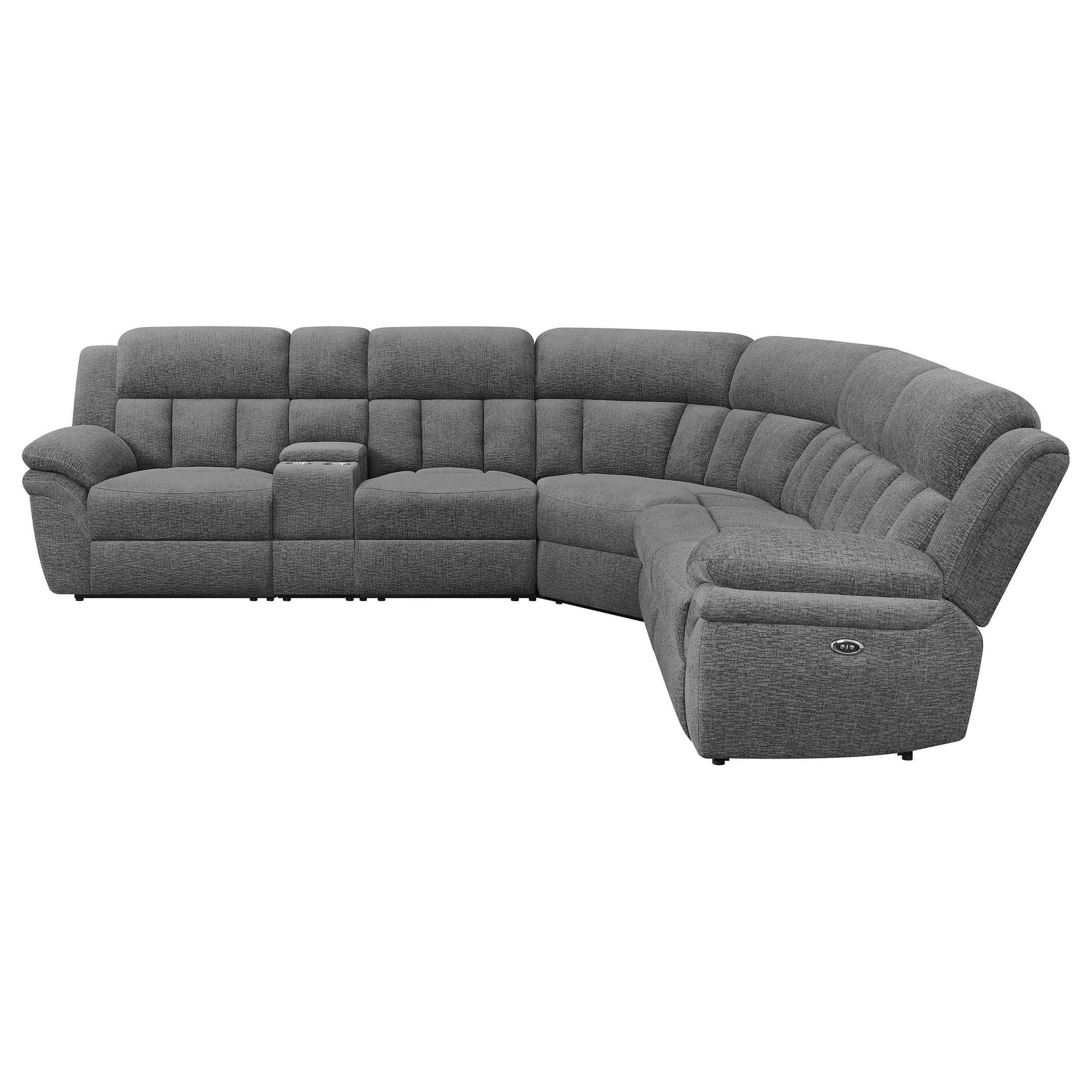 Bahrain 6-piece Modular Power Reclining Sectional Charcoal 609540P - Ella Furniture