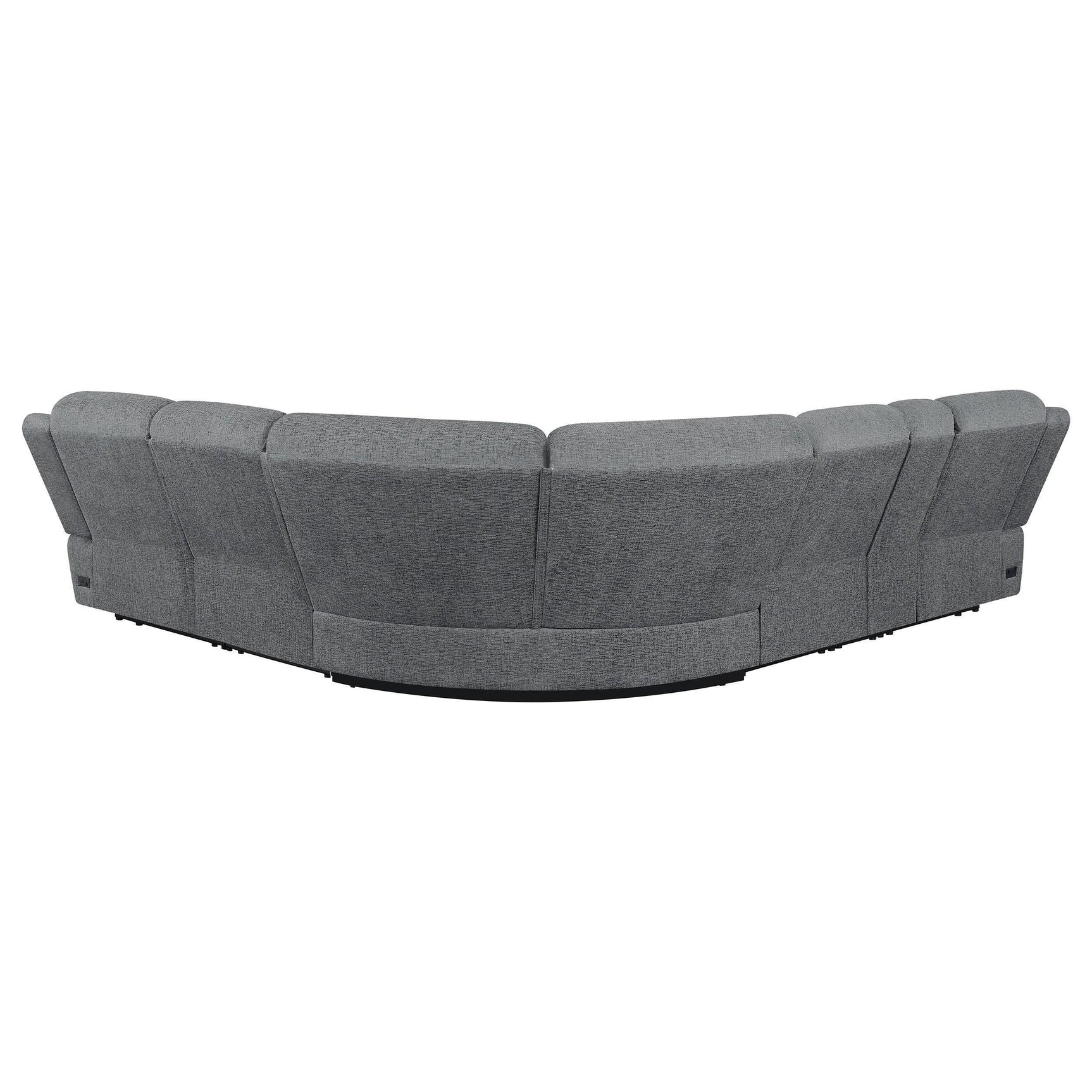 Bahrain 6-piece Modular Power Reclining Sectional Charcoal 609540P - Ella Furniture