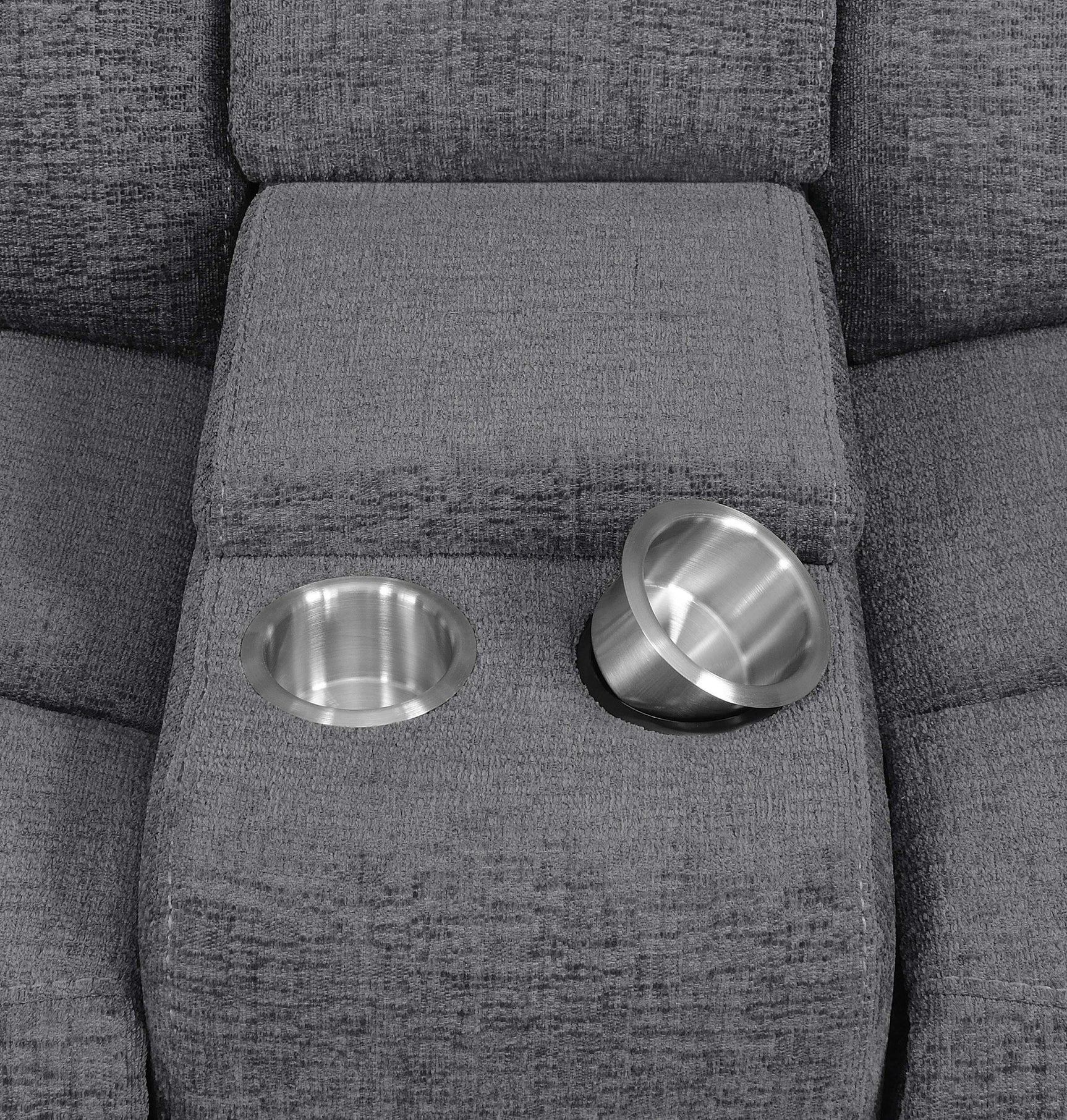 Bahrain 6-piece Modular Power Reclining Sectional Charcoal 609540P - Ella Furniture