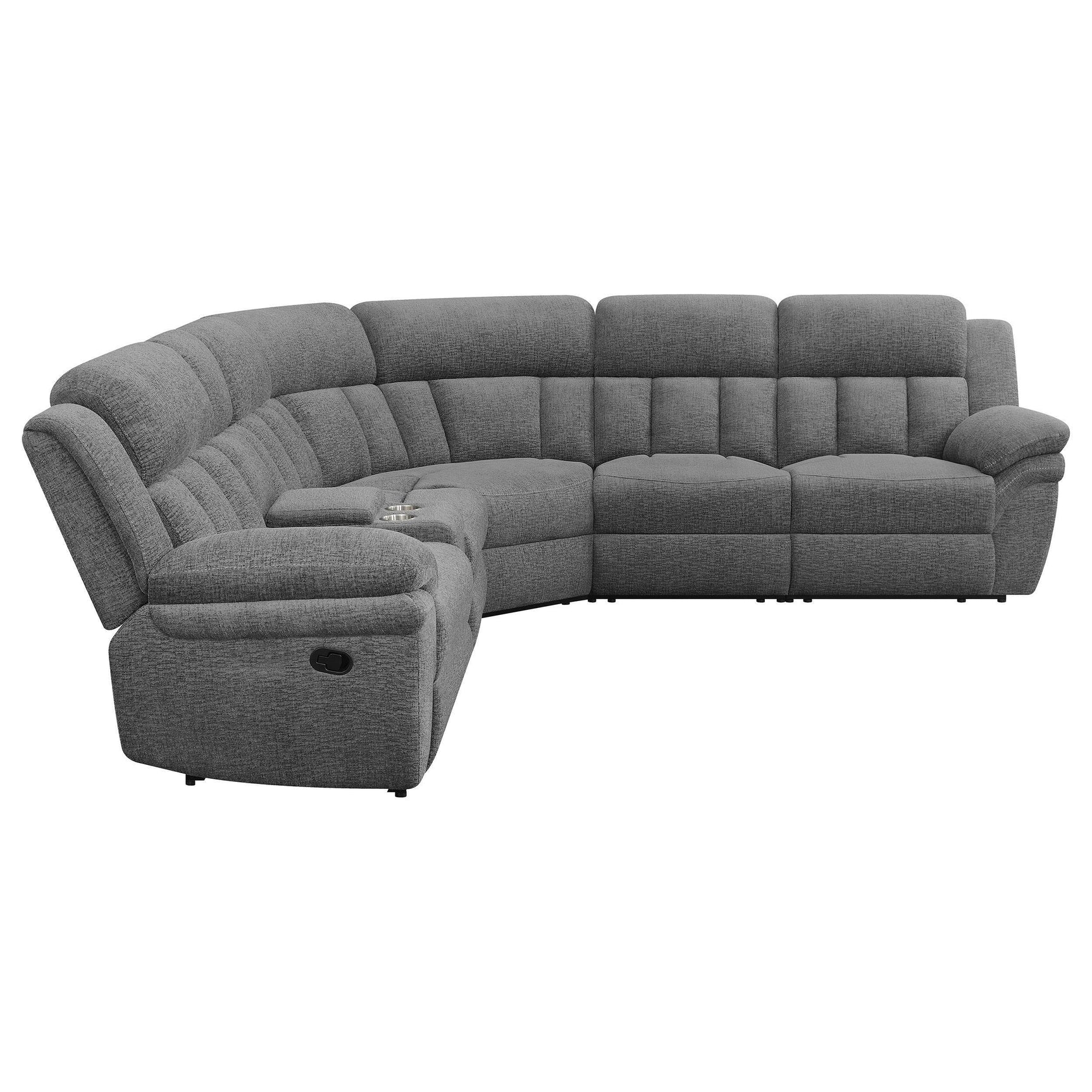 Bahrain 6-piece Modular Reclining Sectional Sofa Charcoal 609540 - Ella Furniture
