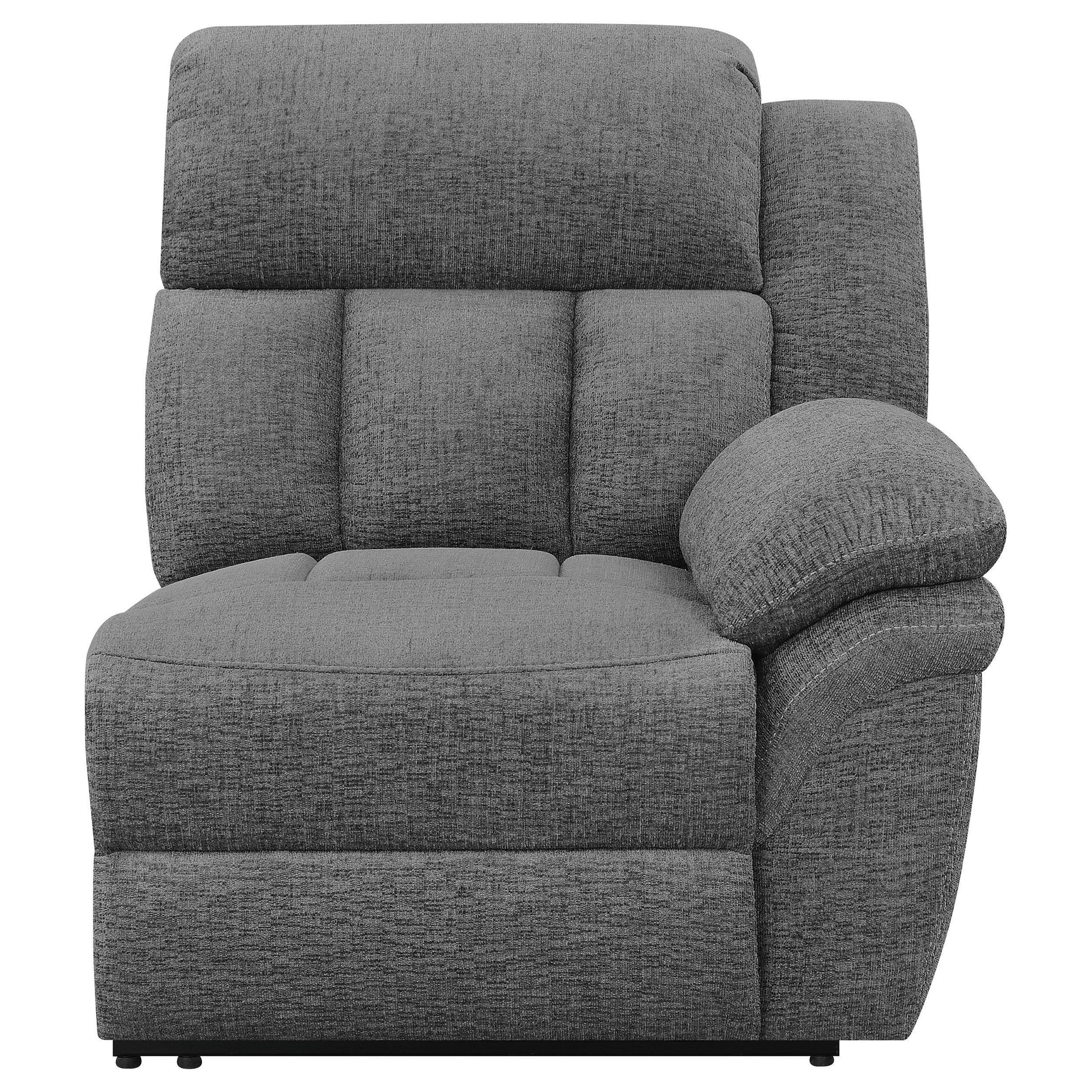 Bahrain Upholstered Motion Loveseat Charcoal 609542 - Ella Furniture