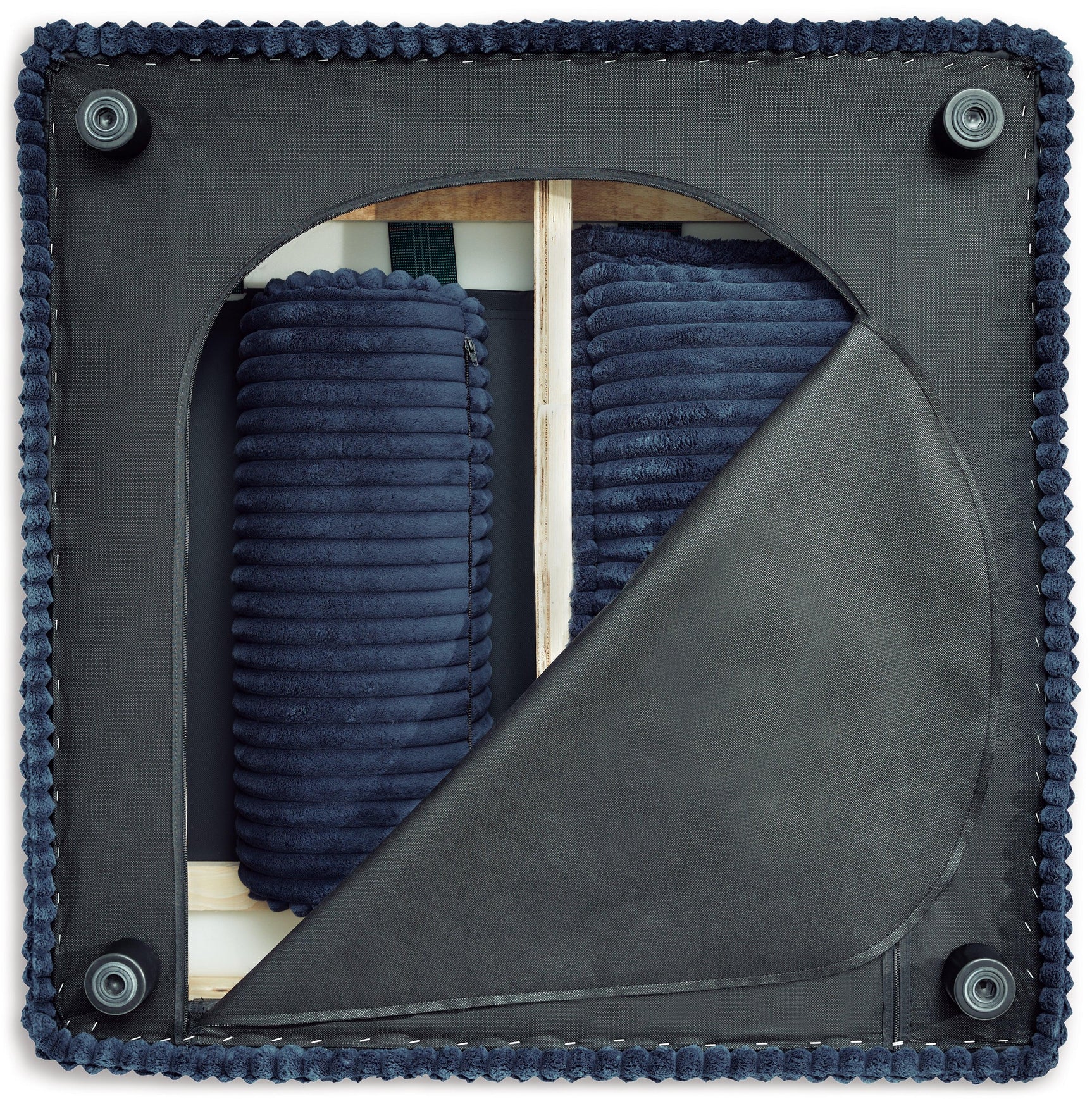 Bales Navy 5-Piece Modular Seating - Ella Furniture