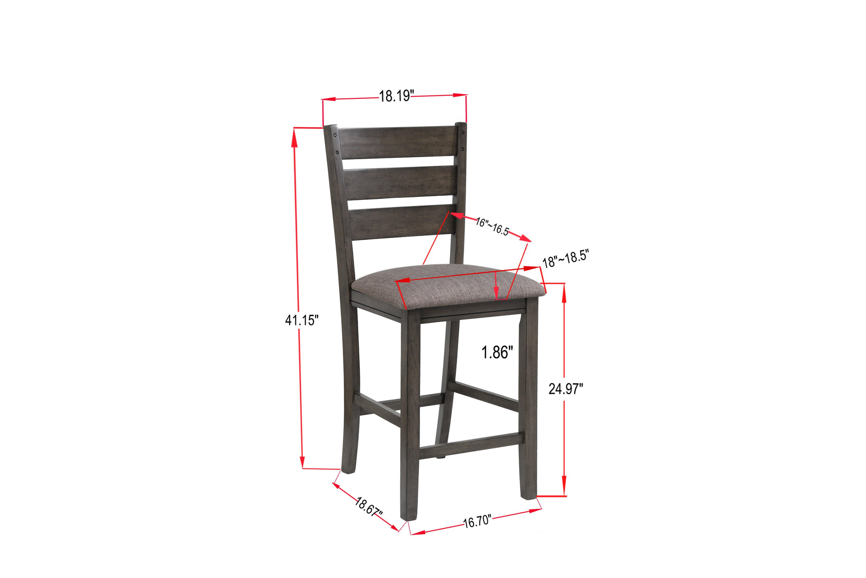 Bardstown Gray Modern Traditional Wood Rectangular Counter Height Dining Room Set - Ella Furniture