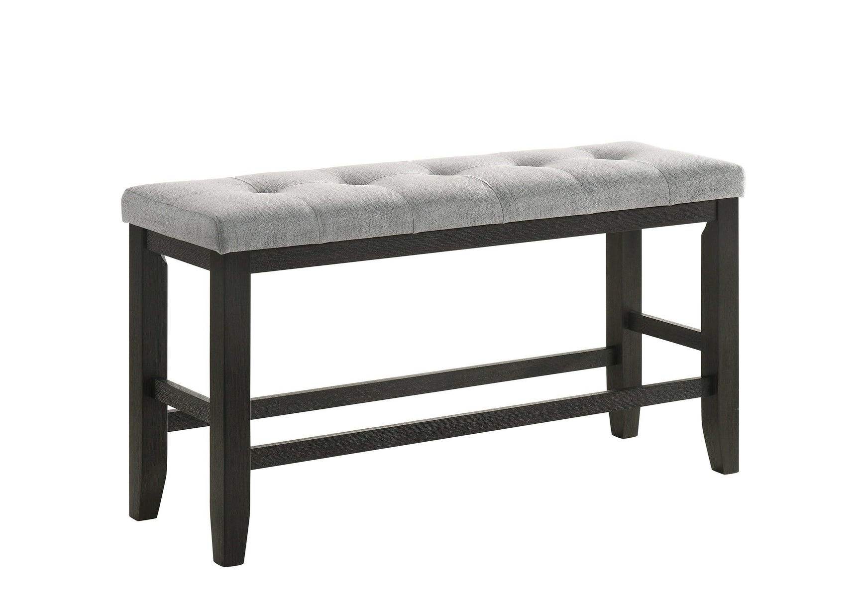 Bardstown Wheat Charcoal Modern Solid Wood Fabric Tufted Counter Height Dining Room Set - Ella Furniture