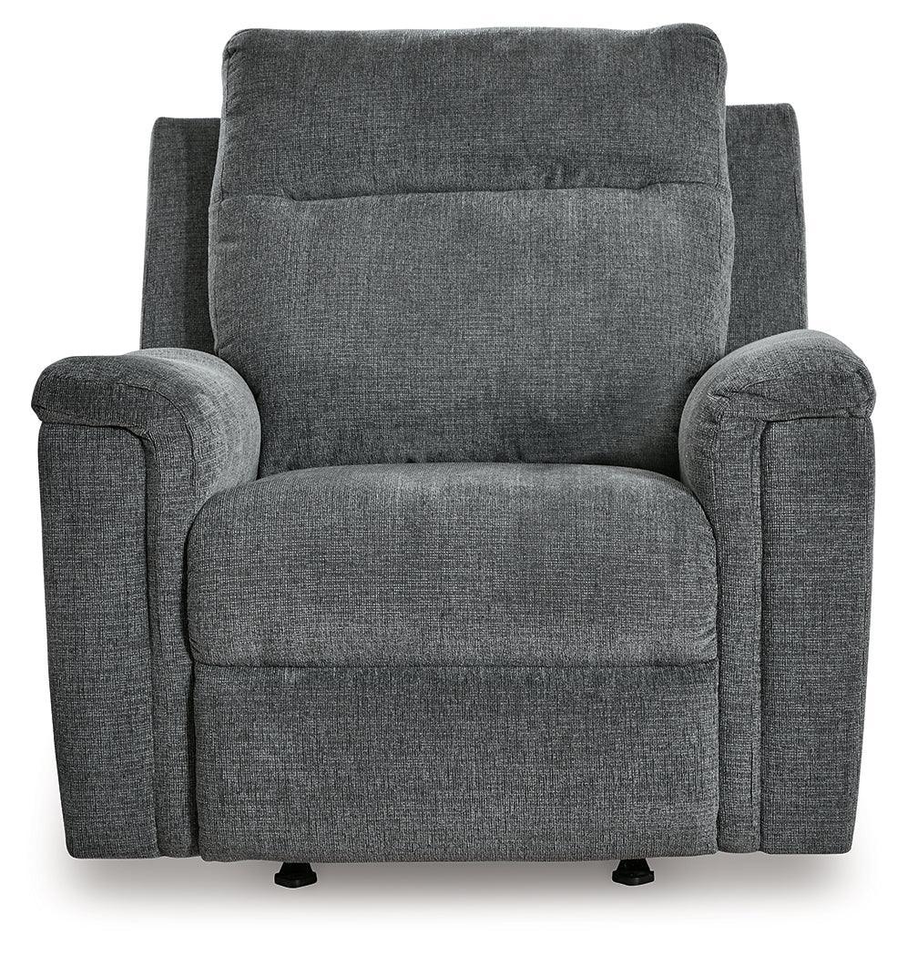 Barnsana Gravel Sofa, Loveseat and Recliner - Ella Furniture