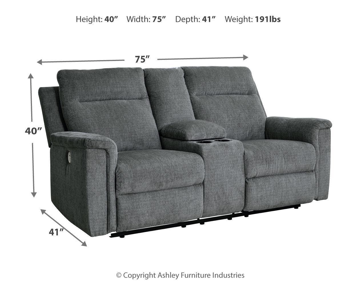 Barnsana Gravel Sofa, Loveseat and Recliner - Ella Furniture