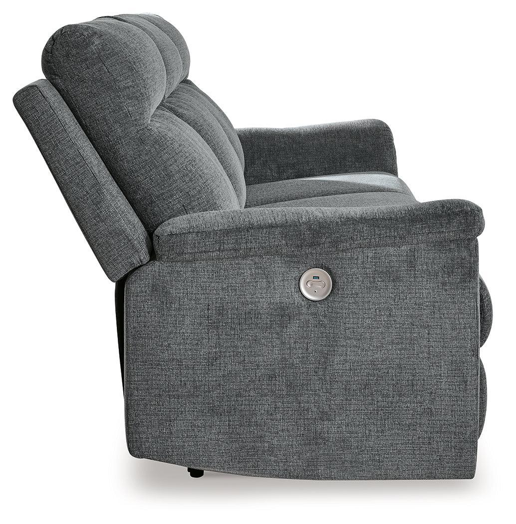 Barnsana Gravel Sofa, Loveseat and Recliner - Ella Furniture