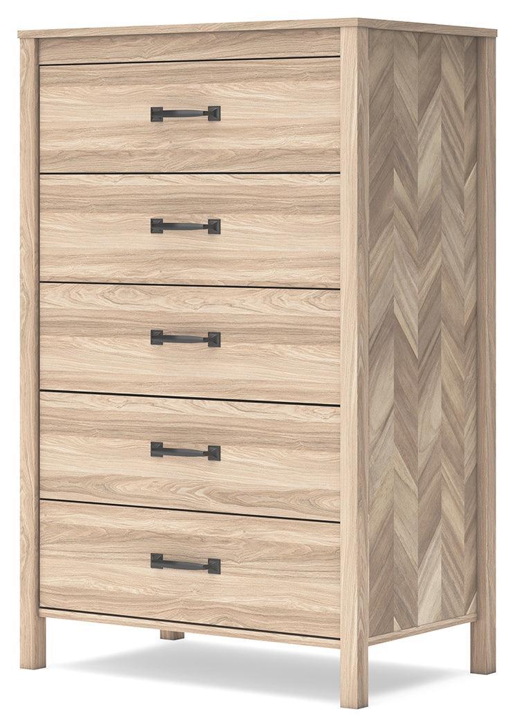 Battelle Tan Chest Of Drawers - Ella Furniture