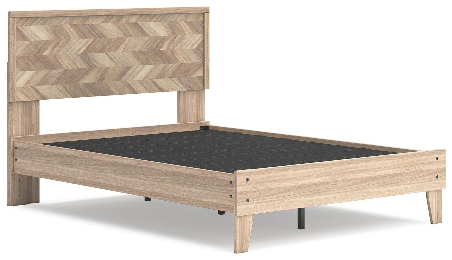 Battelle Tan Full Panel Platform Bed - Ella Furniture