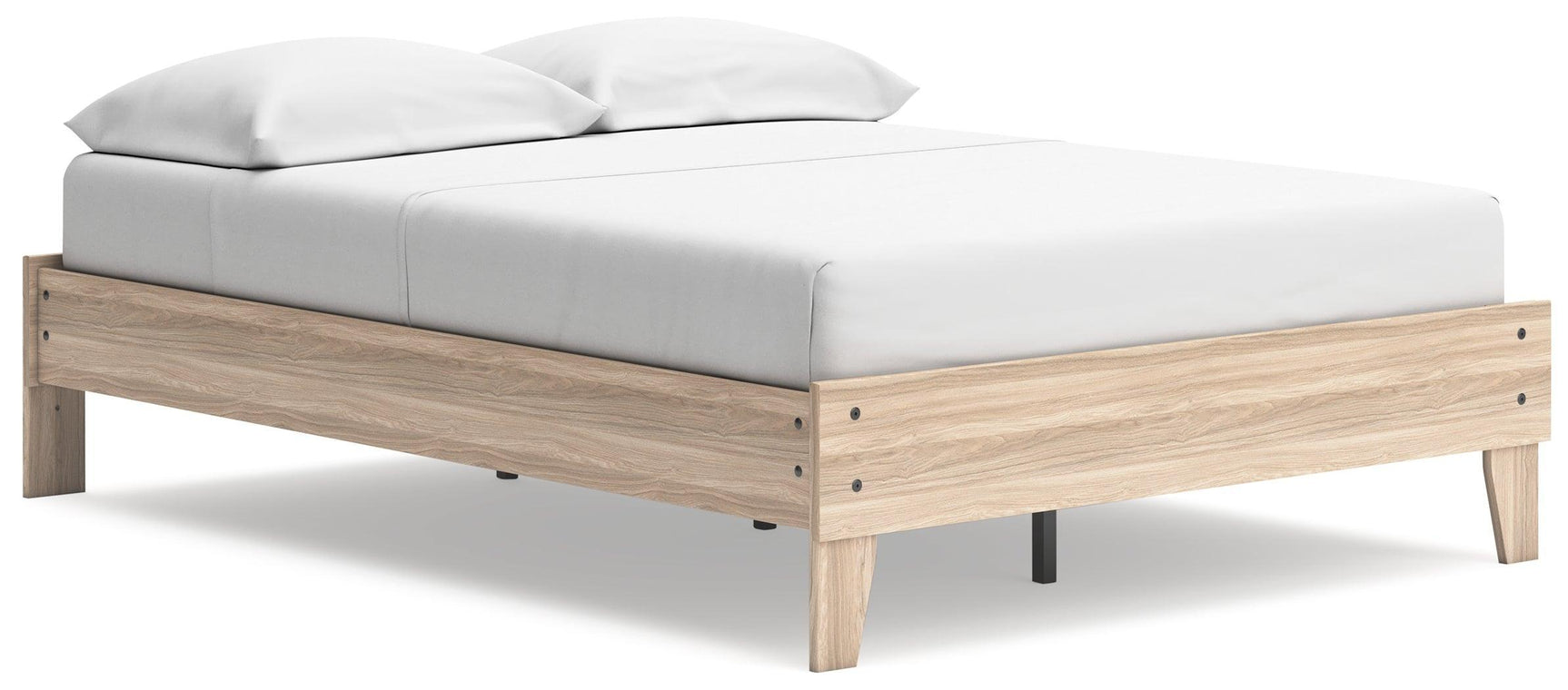 Battelle Tan Full Platform Bed - Ella Furniture