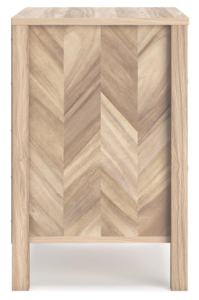 Battelle Tan Nightstand - Ella Furniture