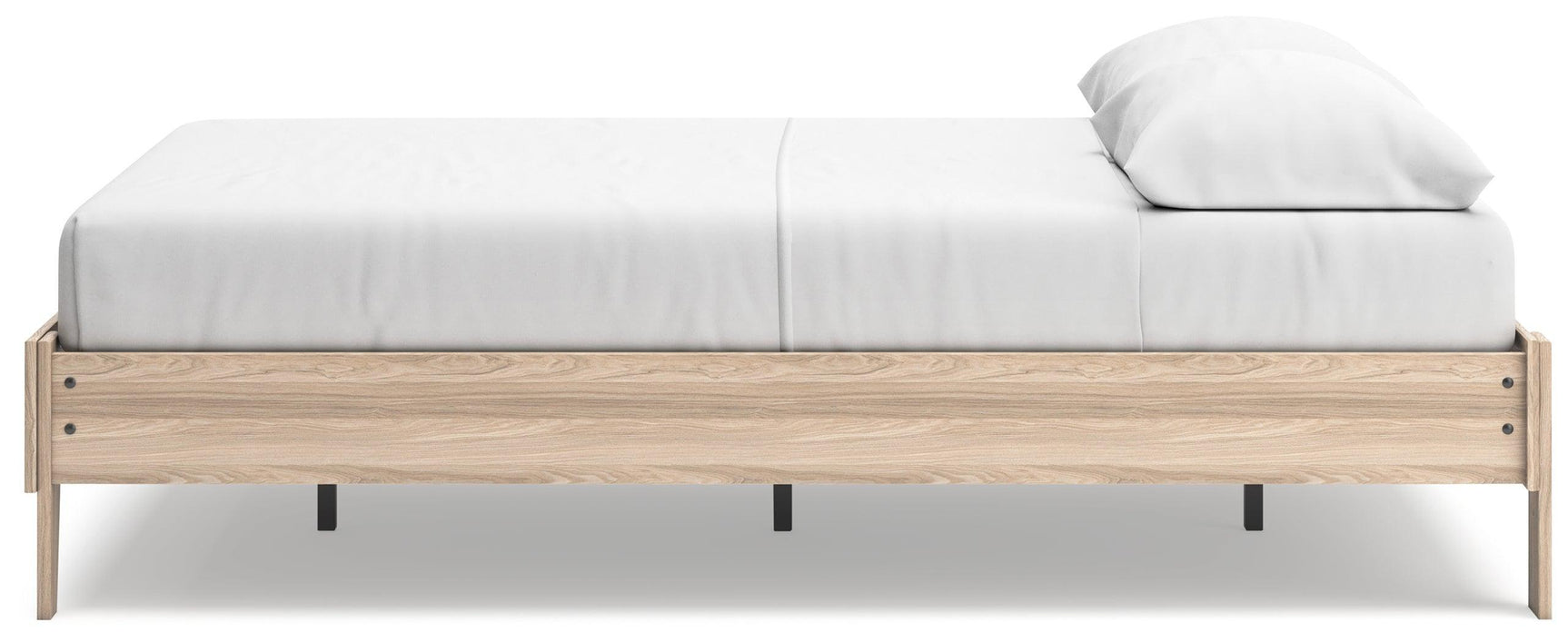 Battelle Tan Queen Platform Bed - Ella Furniture