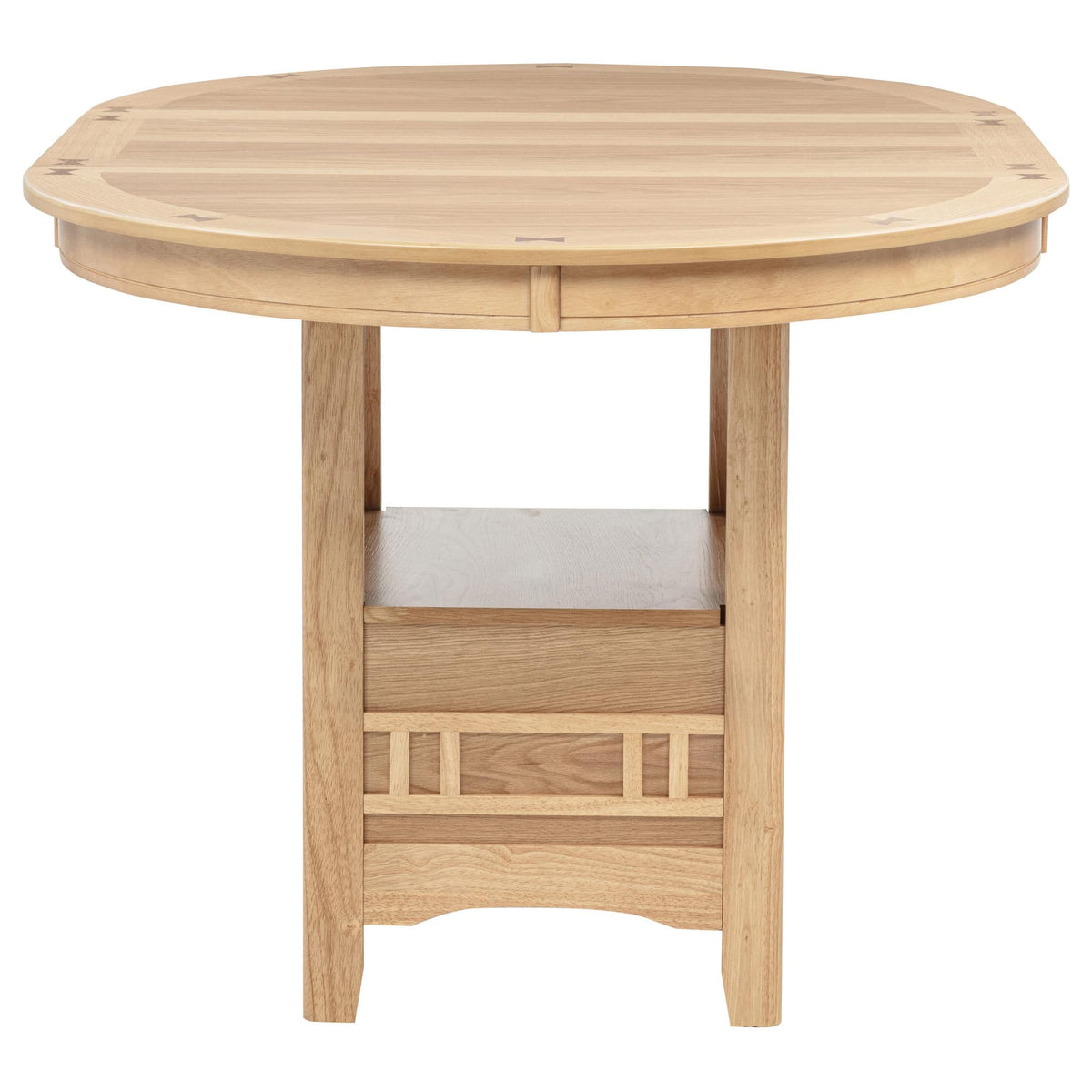 Lavon 5-Piece Oval Counter Height Extension Dining Set Light Oak — product image 6