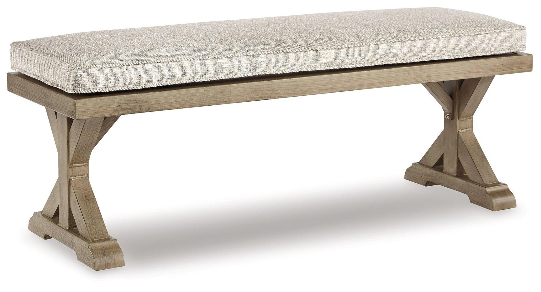 Beachcroft Beige Outdoor Dining Table And 2 Chairs And 2 Benches - Ella Furniture