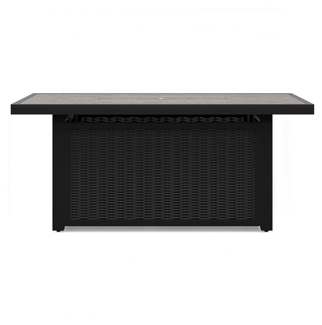 Beachcroft Black/light Gray Outdoor Fire Pit Table - Ella Furniture