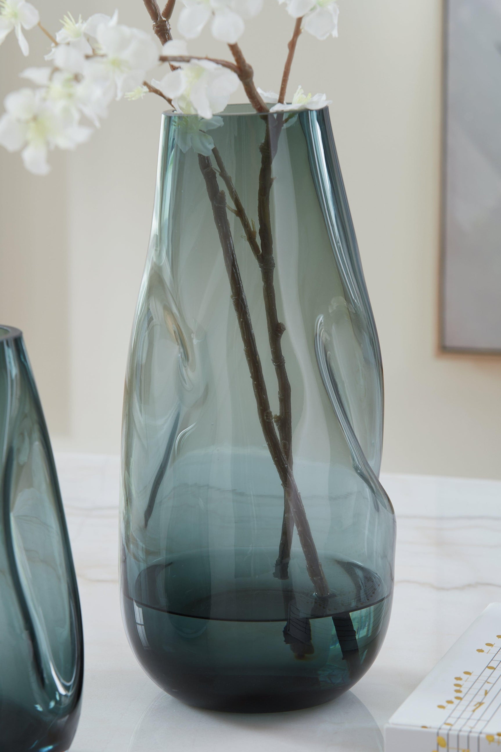 Beamund Teal Blue Vase (Set Of 2) A2900011 - Ella Furniture