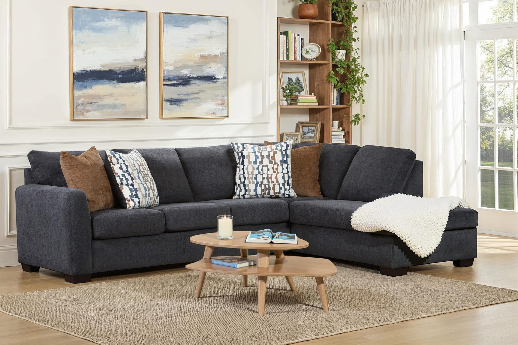Behold Charcoal Sectional from Ella Furniture