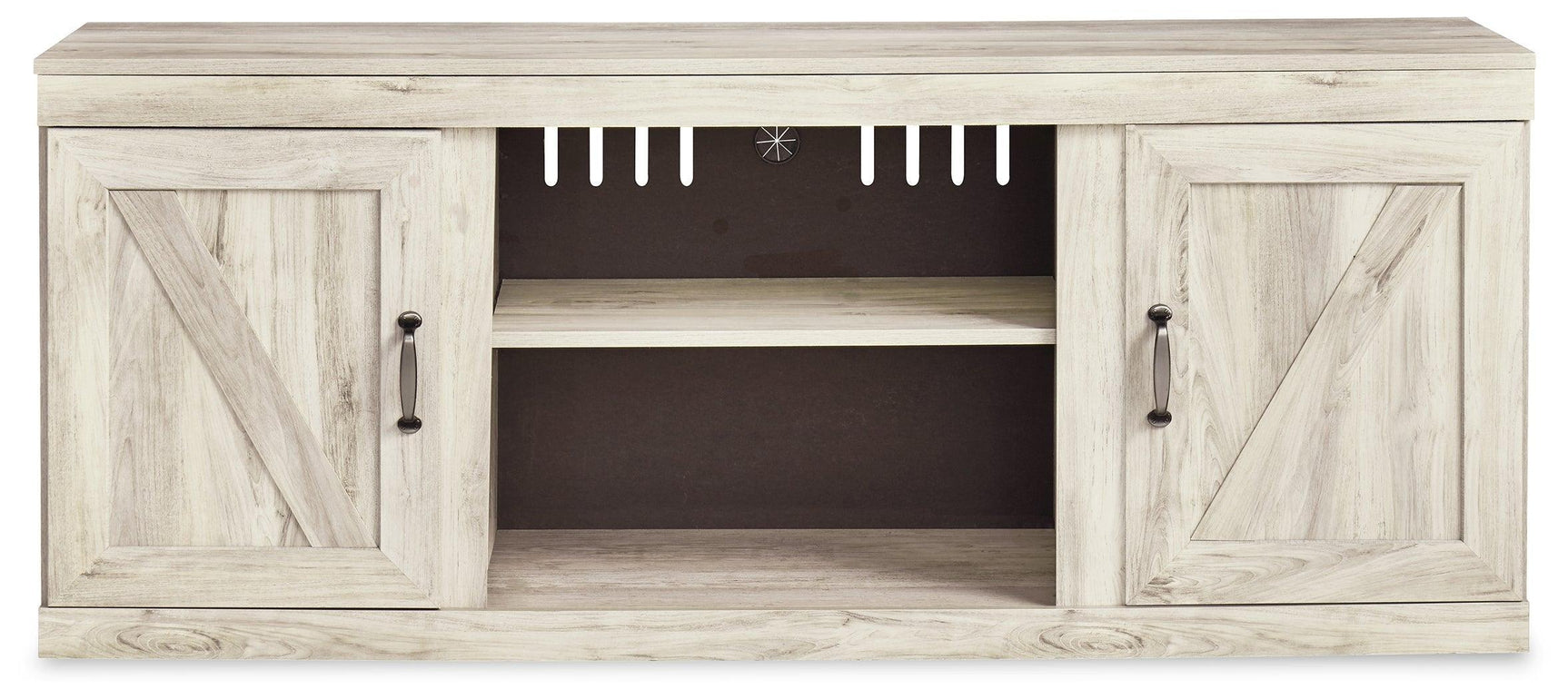 Bellaby Whitewash 4-Piece Entertainment Center EW0331W6 - Ella Furniture