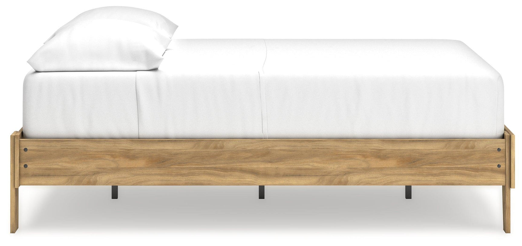 Bermacy Light Brown Full Platform Bed - Ella Furniture