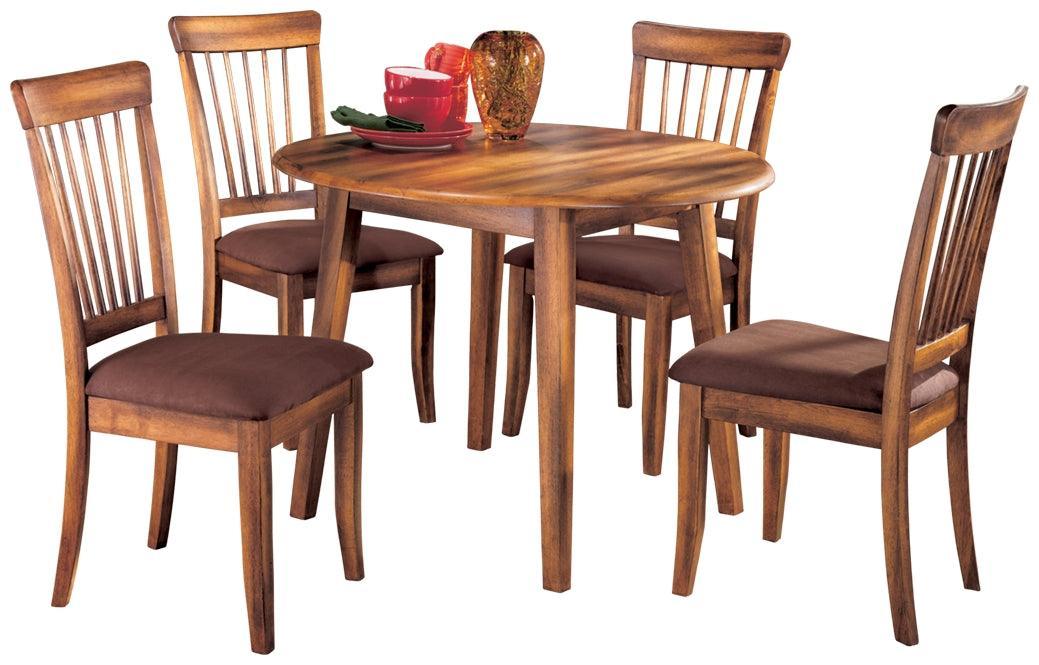 Berringer Rustic Brown Circle Dining Room Set - Ella Furniture