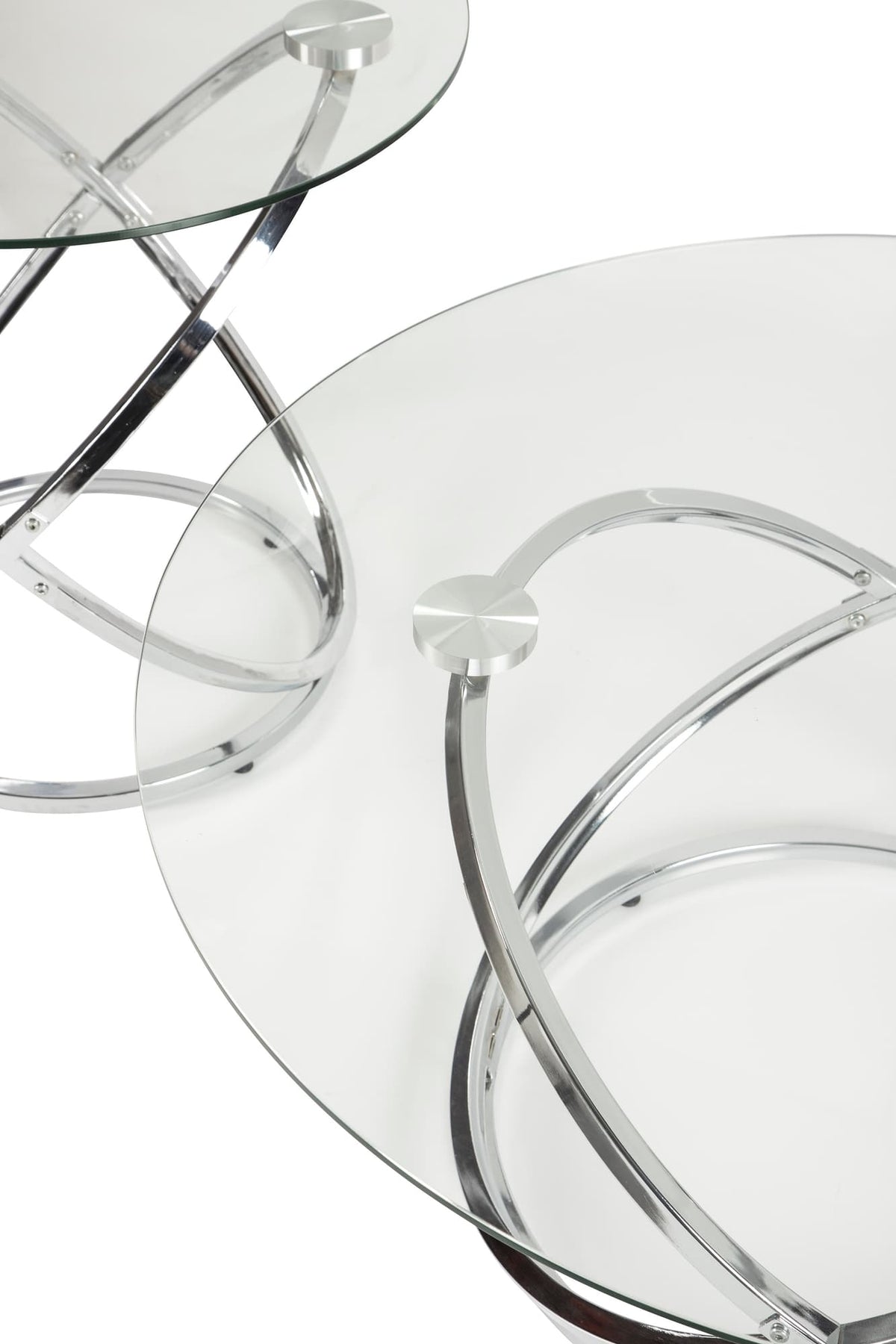Chrome 38-Inch Coffee Table with Two End Tables — product image 2
