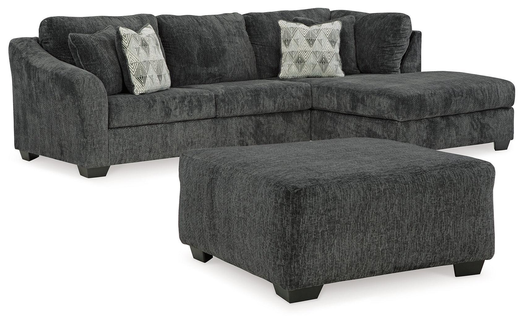 Biddeford Shadow 2-Piece Sectional With Ottoman PKG015090 - 35504S2 | 3550408 - Ella Furniture