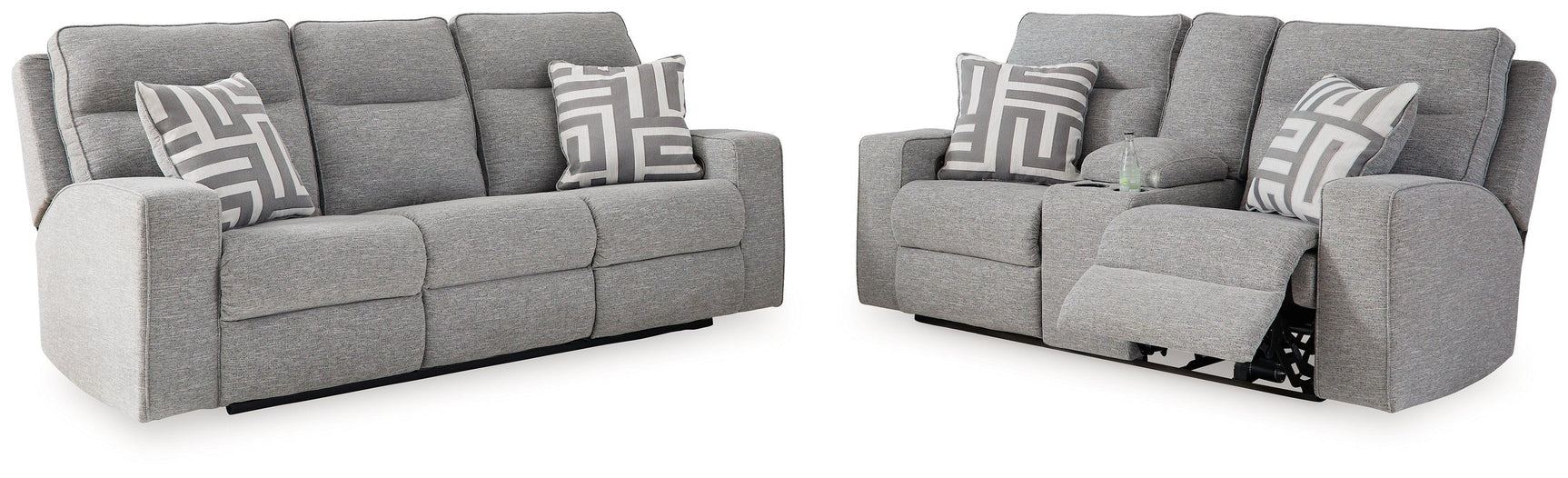 Biscoe Pewter Sofa And Loveseat - Ella Furniture