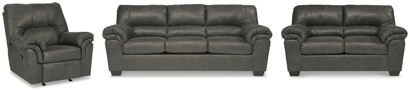 Bladen Slate Sofa, Loveseat And Recliner - Ella Furniture