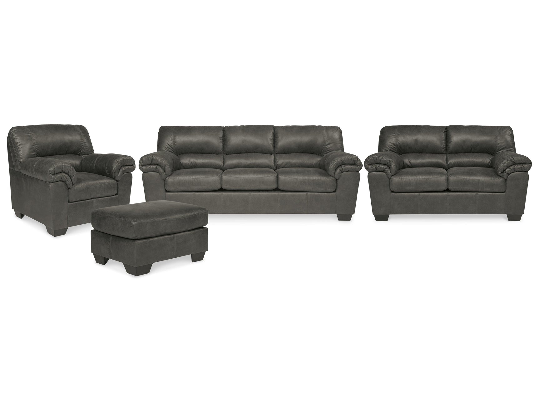 Bladen Slate Sofa, Loveseat, Chair And Ottoman - Ella Furniture