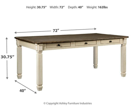 Bolanburg Two-tone Rectangular Dining Room Set - Ella Furniture