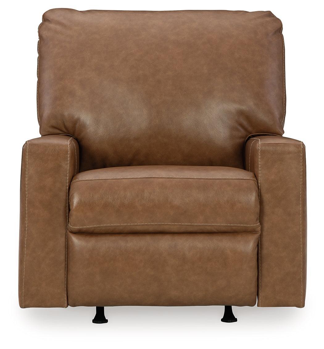 Bolsena Caramel Sofa, Loveseat And Recliner - Ella Furniture