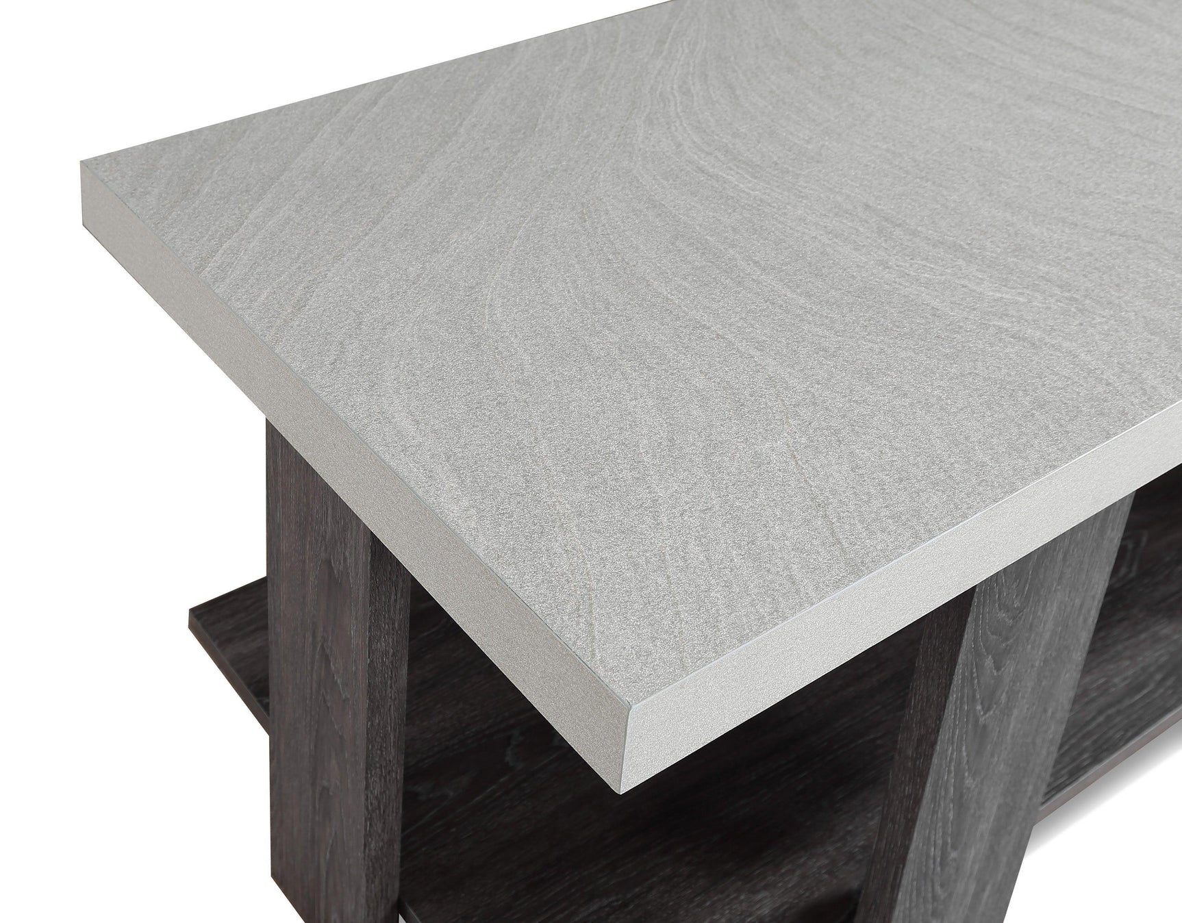 Boris White/Gray Modern Contemporary Solid Wood And Veneers Cocktail Coffee Table - Ella Furniture
