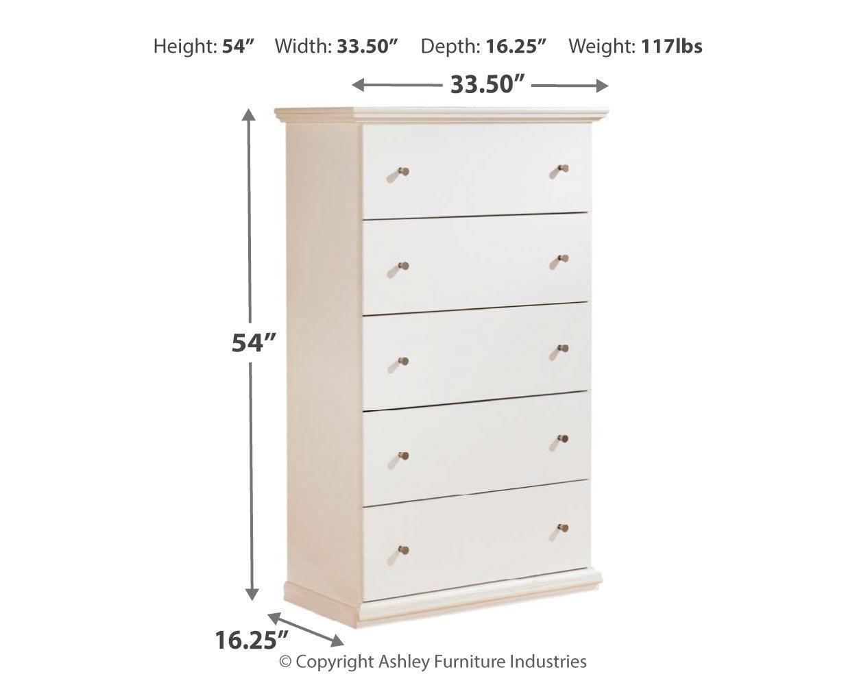 Bostwick Shoals White Panel Bedroom Set - Ella Furniture