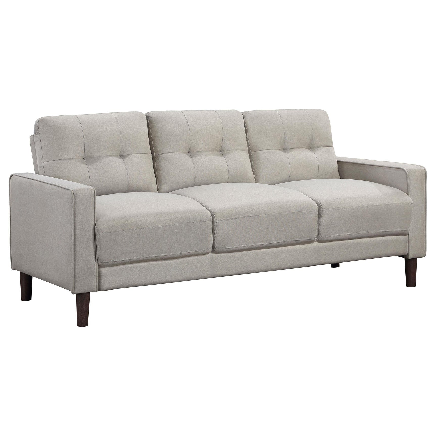 Bowen 2-piece Upholstered Track Arm Tufted Sofa Set Beige 506785-S2 - Ella Furniture