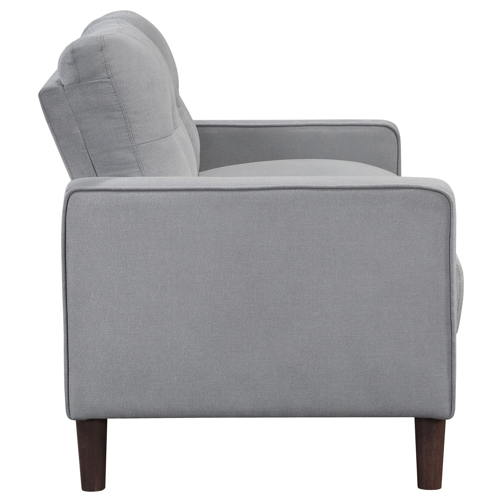 Bowen 2-piece Upholstered Track Arm Tufted Sofa Set Grey 506781-S2 - Ella Furniture