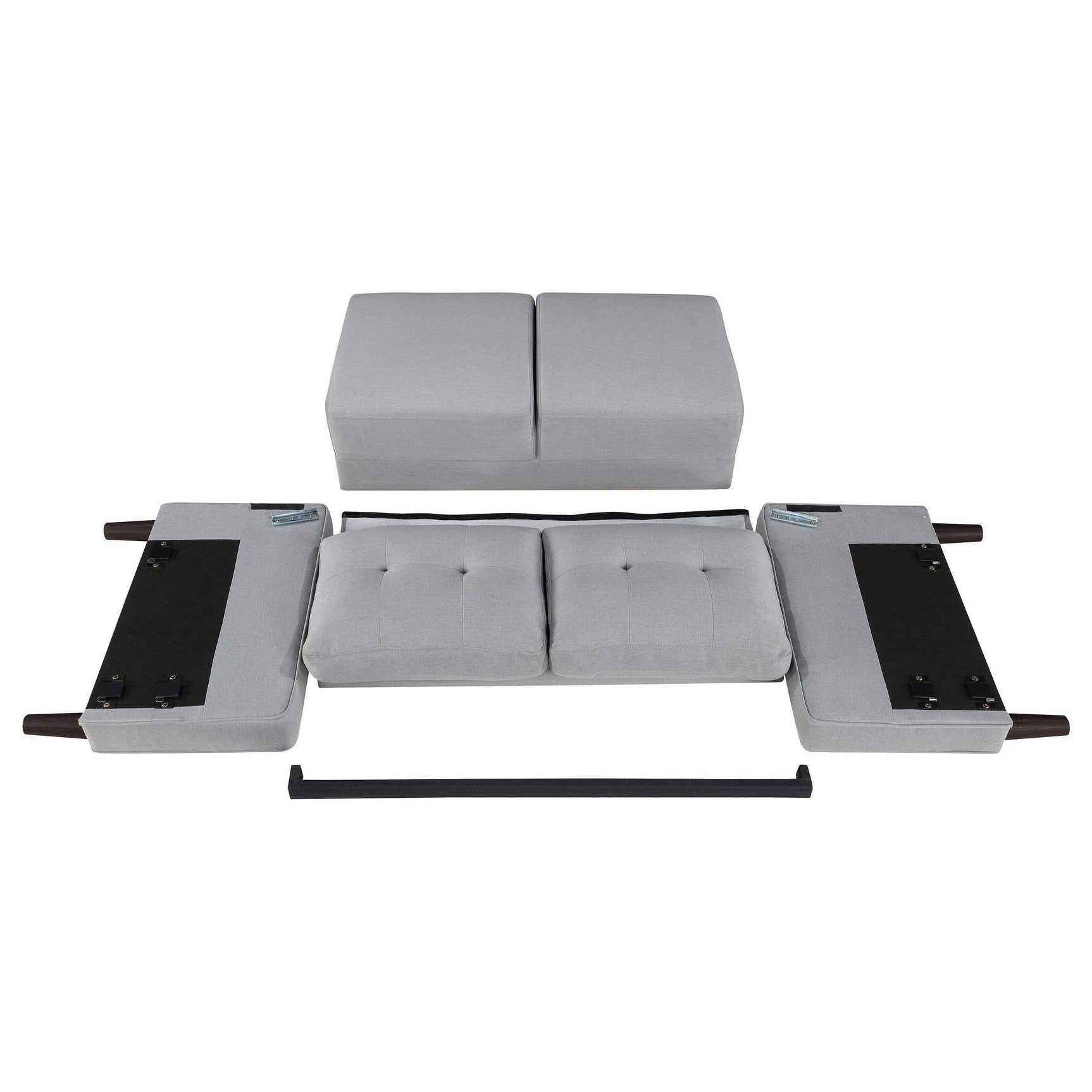 Bowen 3-piece Upholstered Track Arm Tufted Sofa Set Grey 506781-S3 - Ella Furniture