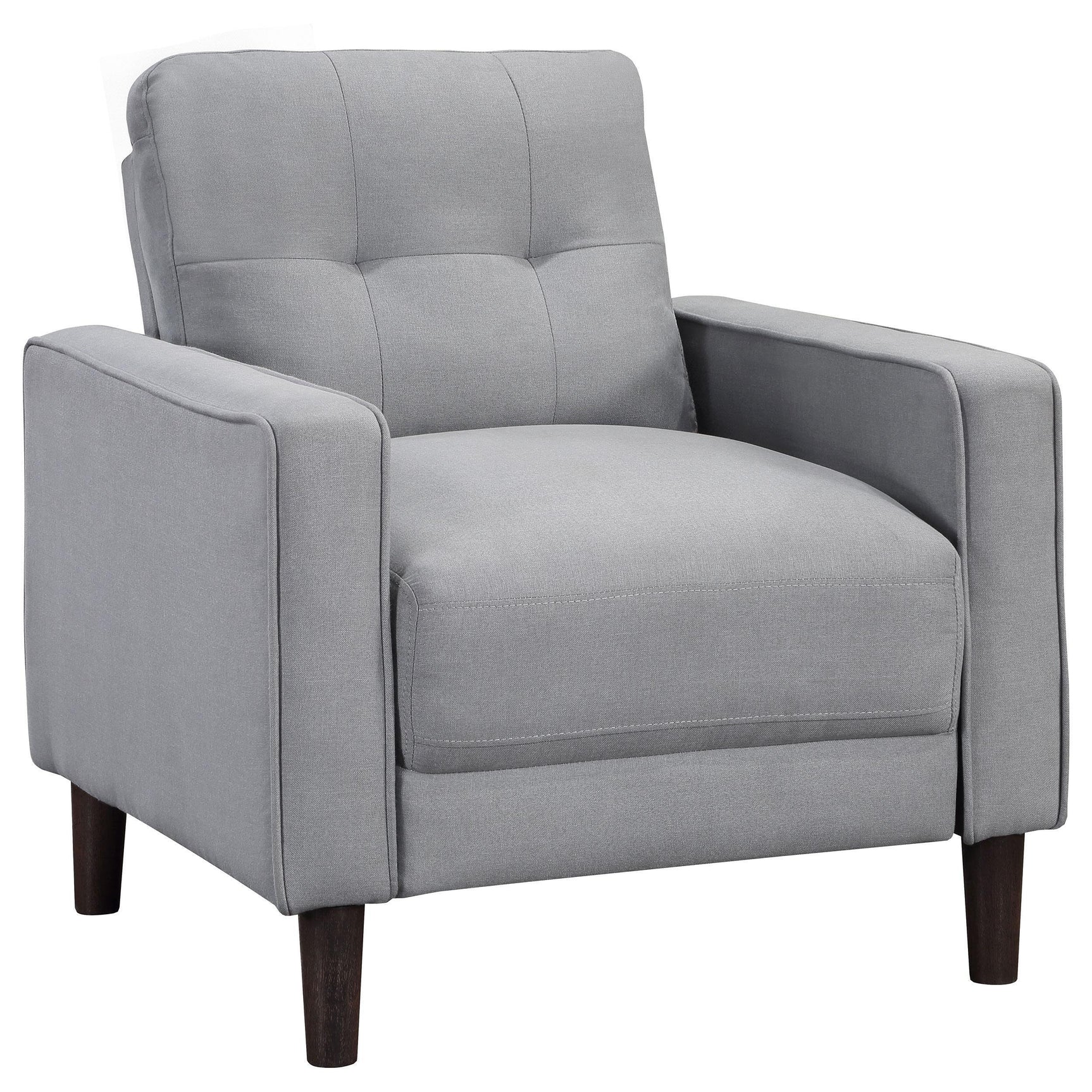 Bowen 3-piece Upholstered Track Arm Tufted Sofa Set Grey 506781-S3 - Ella Furniture