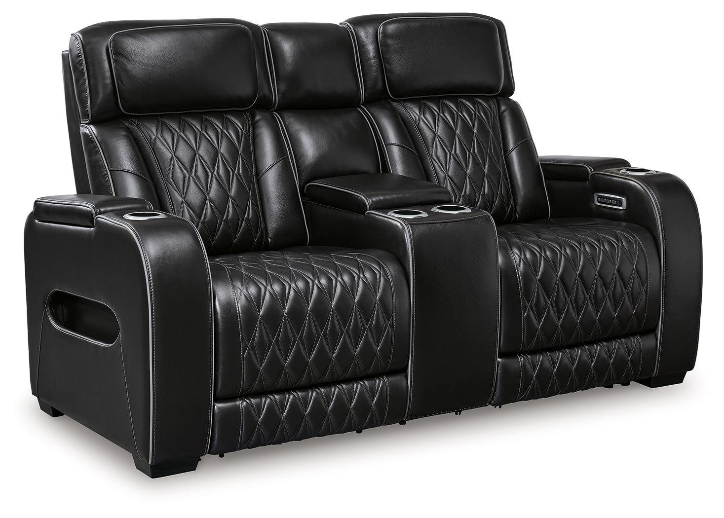 Boyington Black Sofa, Loveseat And Recliner - Ella Furniture