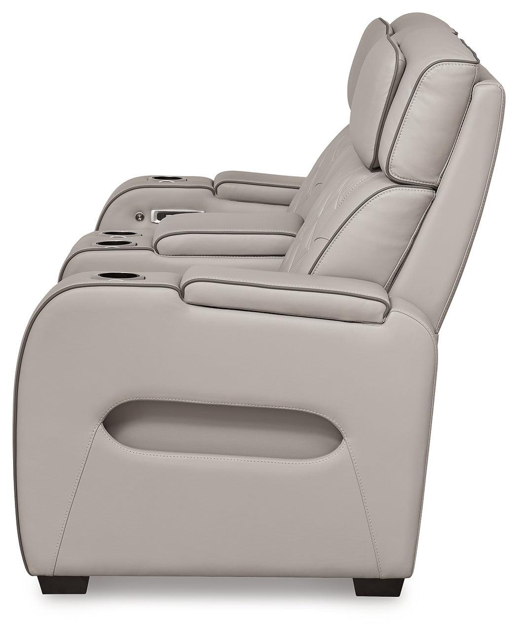 Boyington Gray Sofa, Loveseat And Recliner - Ella Furniture