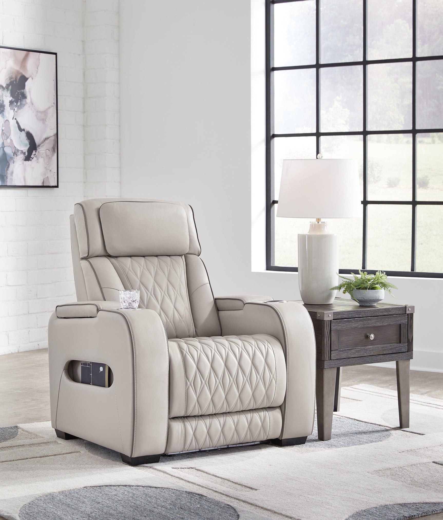 Boyington Gray Sofa, Loveseat And Recliner - Ella Furniture