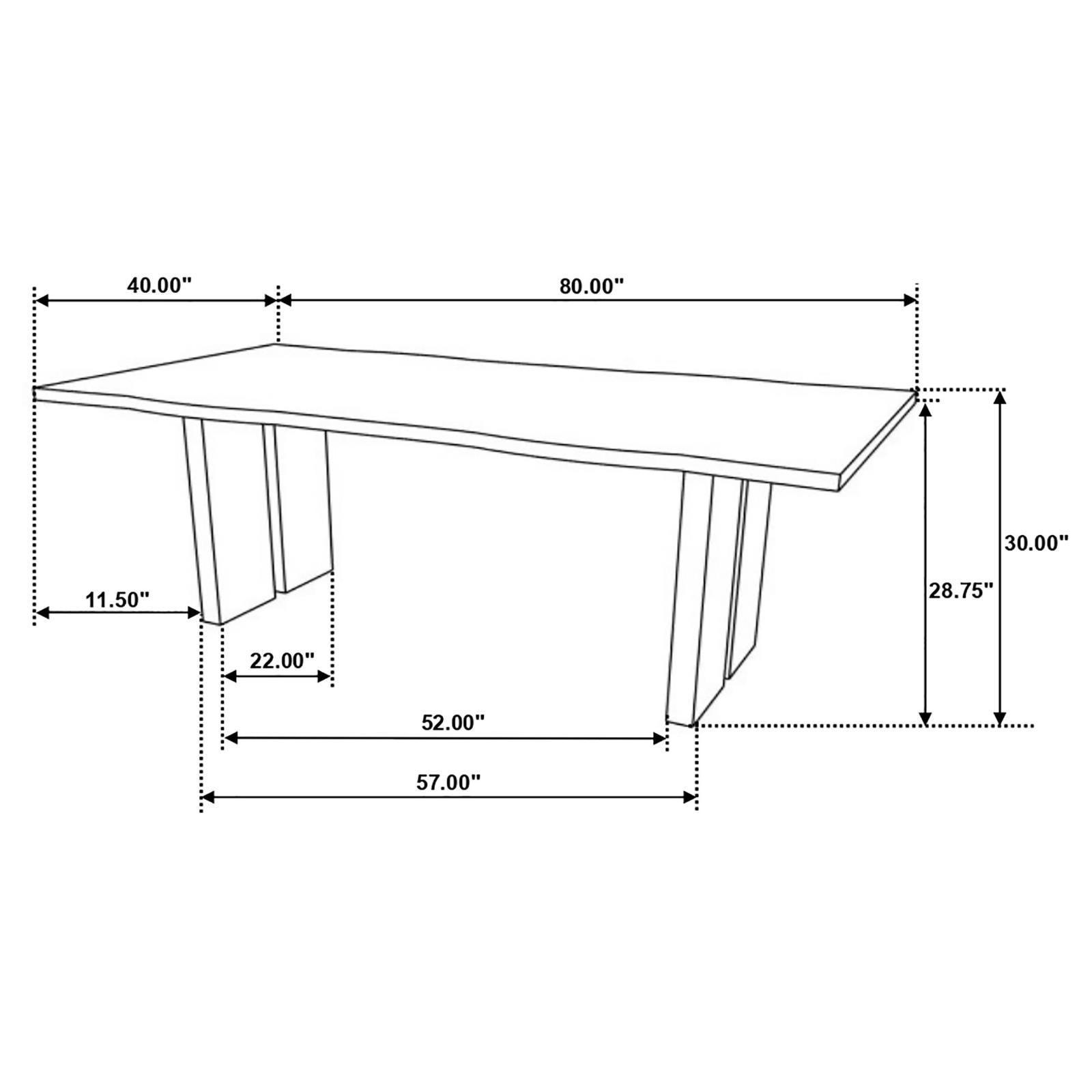 Bradshaw Rectangular Live Edge Dining Table Natural Acacia And Black 115541 - Ella Furniture