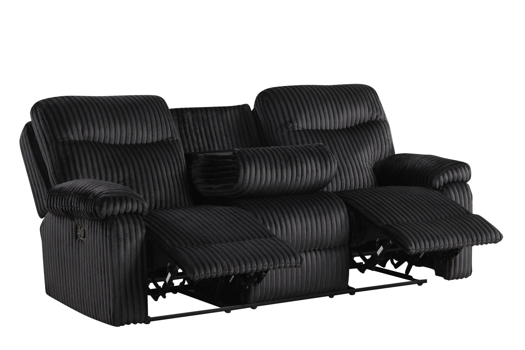 Bravo - Black 3Pc Reclining Set - Ella Furniture
