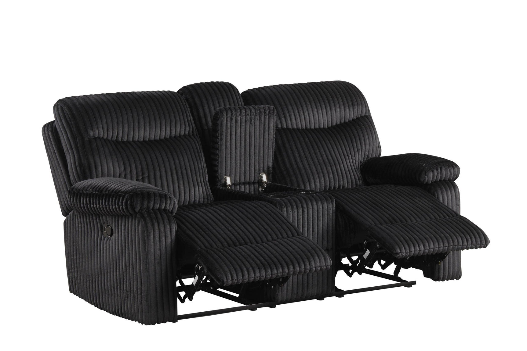 Bravo - Black 3Pc Reclining Set - Ella Furniture