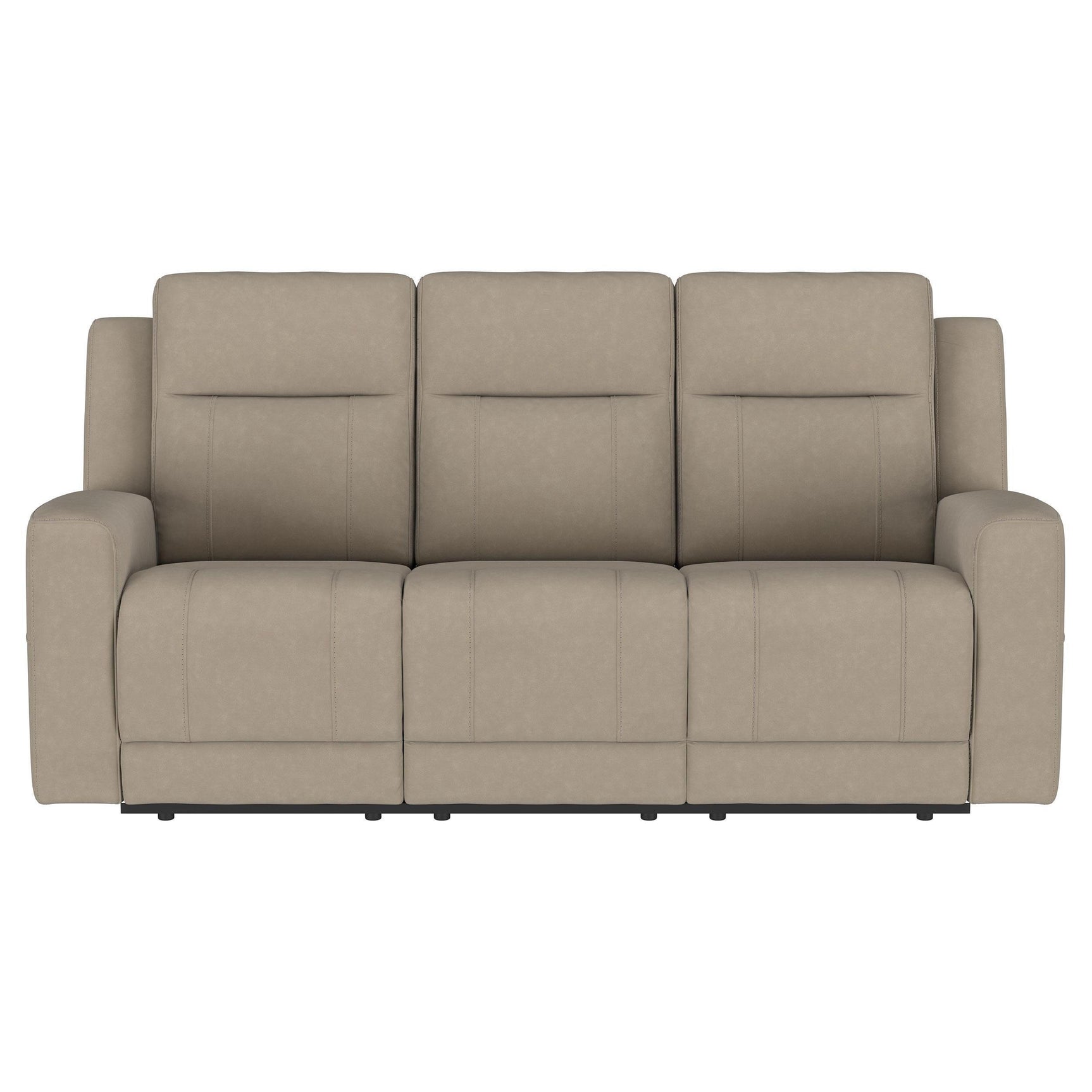 Brentwood 2-piece Upholstered Reclining Sofa Set Taupe 610281-S2 - Ella Furniture