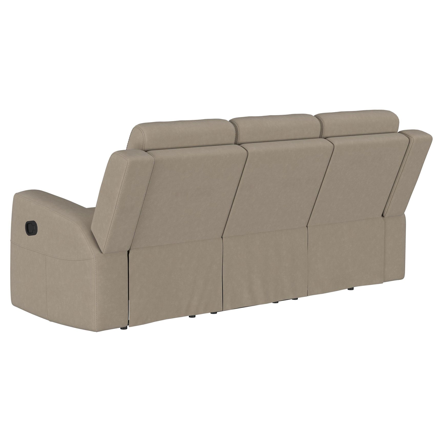 Brentwood Upholstered Motion Reclining Sofa Taupe 610281 - Ella Furniture