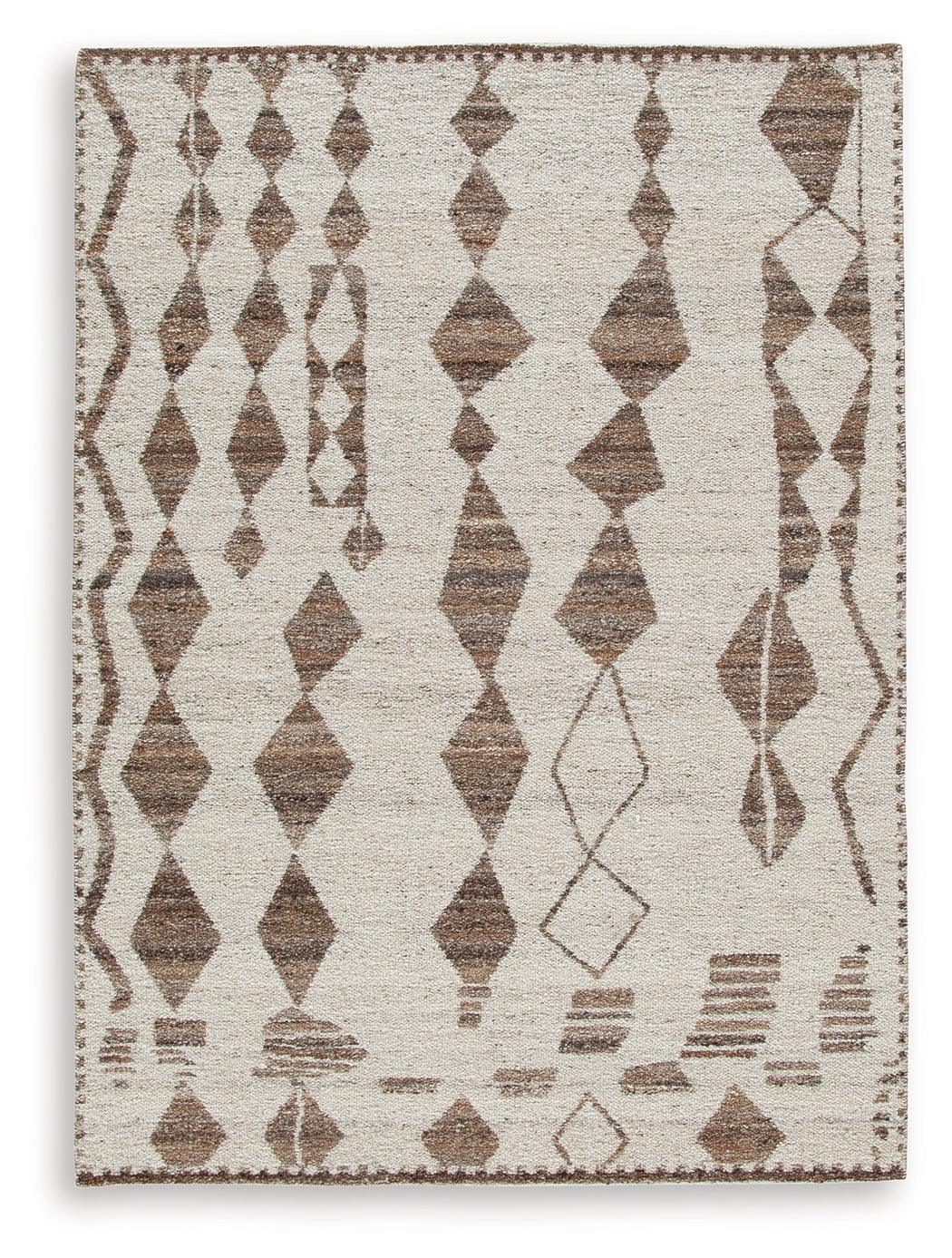 Brettler Beige/Brown Medium Rug - Ella Furniture