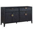 Brookmead 2-Drawer Sideboard Buffet With Storage Cabinet Black 108235 - Ella Furniture