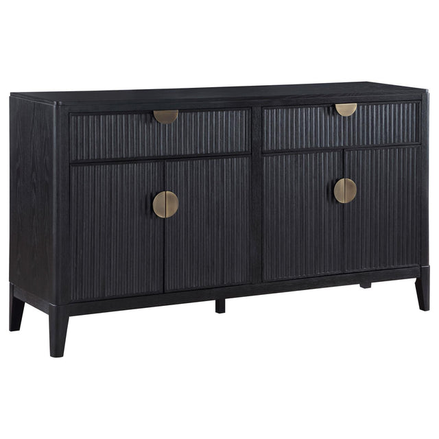 Brookmead 2-Drawer Sideboard Buffet With Storage Cabinet Black 108235 - Ella Furniture